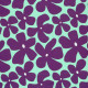 Baumwolljersey "Blumen", mint-lila