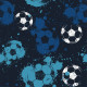 Baumwolljersey "Fussball", marine
