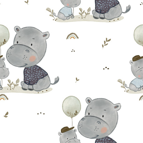 Baumwolljersey "Nashorn"