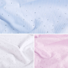 Baumwoll-Polyester Stoff gestreift mit Glitzersteinchen
