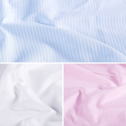 Baumwoll-Polyester Stoff gestreift