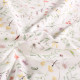 Baumwolljersey "Blumen", auf wollweiss