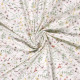 Baumwolljersey "Blumen", auf wollweiss