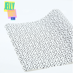 Jelly Vinyl - Dots schwarz - 30x135cm