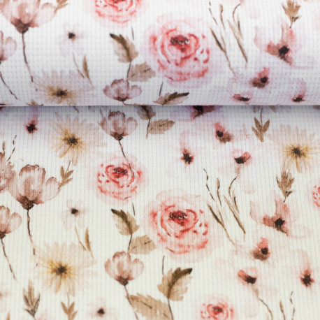 Waffeljersey "Winterflowers" by Christiane Zielinski