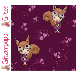 Glitzerpüppi French Terry - Fuchsmädchen