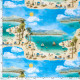 Baumwolljersey "Wimmelbild Strand"