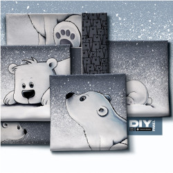 On the Rocks "Eisbär im Schnee" - Kissenpanel by Thorsten Berger