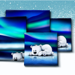 On the Rocks "Eisbär mit Polarlicht" Panel - Sweat by Thorsten Berger