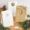 Adventskalender-Set Gold/Natur/Weiss