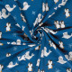 French Terry "Pinguin&Seehund", königsblau