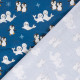 French Terry "Pinguin&Seehund", königsblau