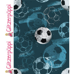Glitzerpüppi Jersey - Fussball, petrol