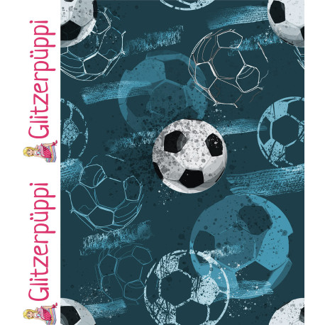 Glitzerpüppi Jersey - Fussball, petrol