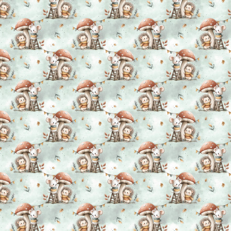 Jersey "Maus&Igel", dusty-mint