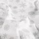 Baumwoll-Popeline Glitzerdruck "Schneesterne"