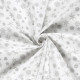 Baumwoll-Popeline Glitzerdruck "Schneesterne"