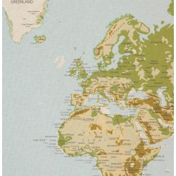 Leinenoptik "Weltkarte"