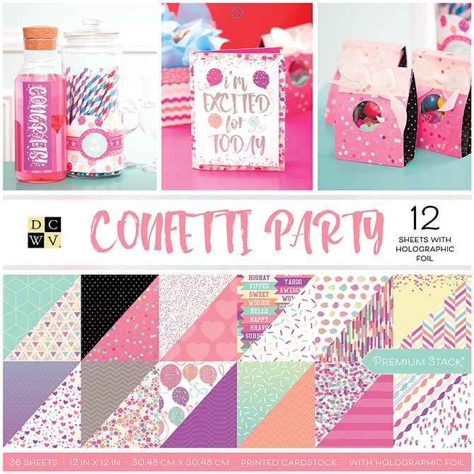 Cardstockpack Confetti Party littlefeet.ch